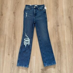 NEW Good American Good Curve Distressed Jeans